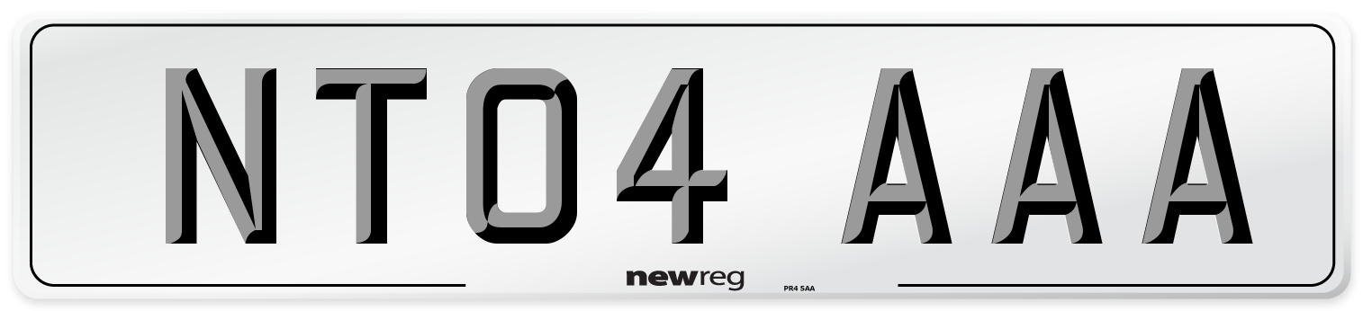 NT04 AAA Number Plate from New Reg